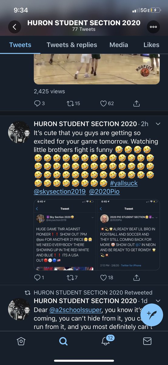😈Sky Section 2020🤩 (@skysection2019) on Twitter photo Samer u gonna make a tiktok about it? I guess I understand I mean it’s the only sport y’all have been decent at for the past 12 years😂😂 big year for Huron with their first win in football in 8 years along with an outstanding 0-5 record against in <a href="/2020Pio/">2020 PIO STUDENT SECTION😤👿🤮</a> and us for soccer. Samer u gonna make a tiktok about it? I guess I understand I mean it’s the only sport y’all have been decent at for the past 12 years😂😂 big year for Huron with their first win in football in 8 years along with an outstanding 0-5 record against in <a href="/2020Pio/">2020 PIO STUDENT SECTION😤👿🤮</a> and us for soccer.