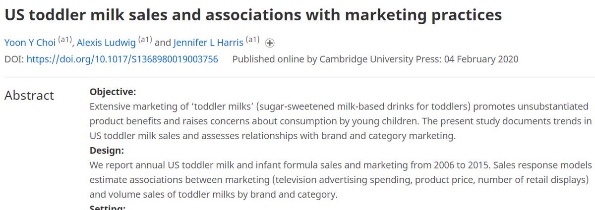 Dr Julie Woods now on Bluesky (@jwoods958) on Twitter photo "Advertising spending on toddler milks increased fourfold during this 10-year period & volume sales increased 2Ā·6 times". <a href="/JuliePSmith1/">Julie P Smith</a> @Jmccann1980 <a href="/PhilBakerNZ/">Phillip Baker</a> "Advertising spending on toddler milks increased fourfold during this 10-year period & volume sales increased 2Ā·6 times". <a href="/JuliePSmith1/">Julie P Smith</a> @Jmccann1980 <a href="/PhilBakerNZ/">Phillip Baker</a>