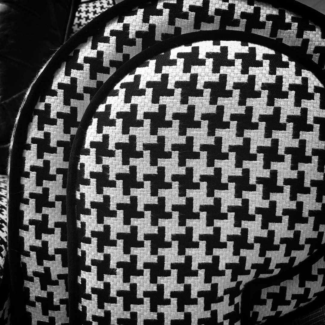 Still the best sofa ever. Part of my dream favourite sofa. The Coco sofa in Allure Noir houndstooth fabric by Duresta <a href="/duresta/">Duresta</a>. I love it so much.