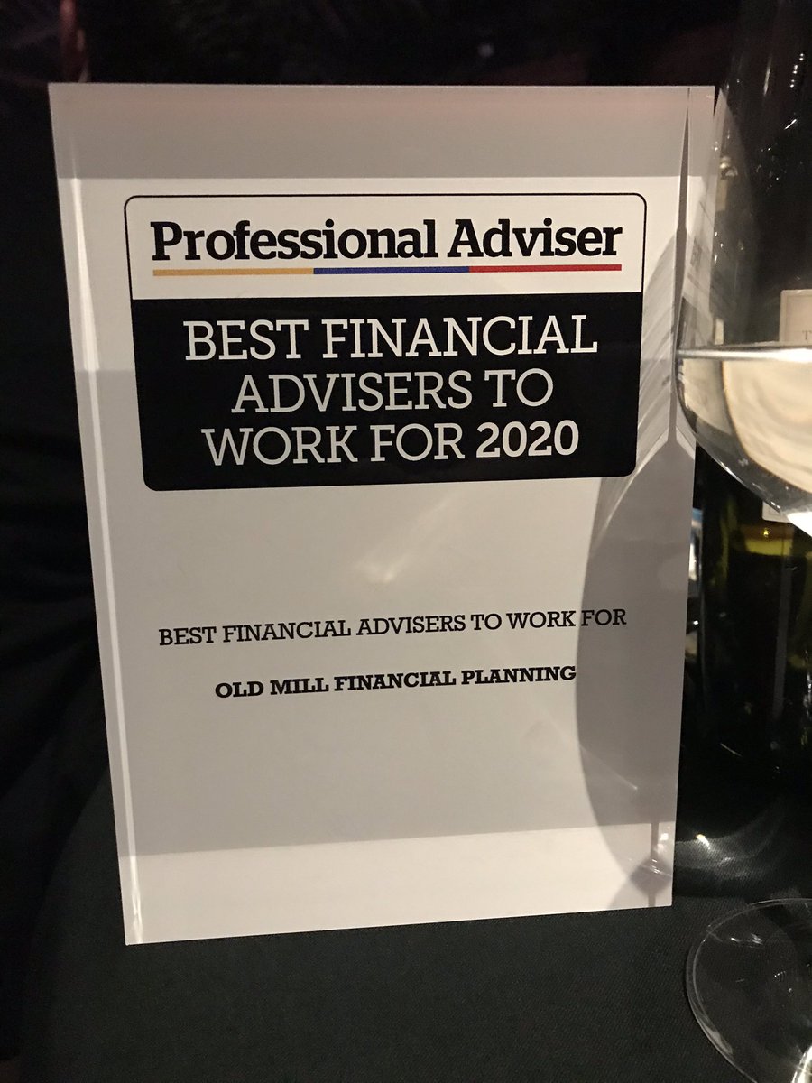 BluebellCarolyn's tweet photo. Just collected our award! Very proud #hatsofftotheteam #oneoldmill @OldMillAFP #professionaladviserawards @theBreweryVenue https://t.co/oUJnqj4uzn