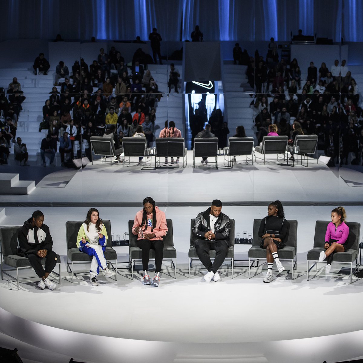 MatteoMarchiPh's tweet photo. POWER OF SPORT PANEL
Con @saquon , @LisaLeslie , @caster800m , @dinaashersmith , @ScoutBassett 
#nike2020 @Nike https://t.co/yOwVFWWlDx