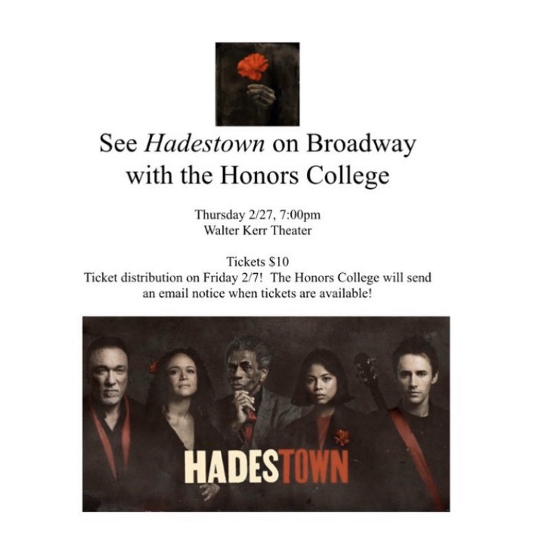 AdelphiHonors's tweet image. Set your alarms tickets go on sale tomorrow at 1:50!