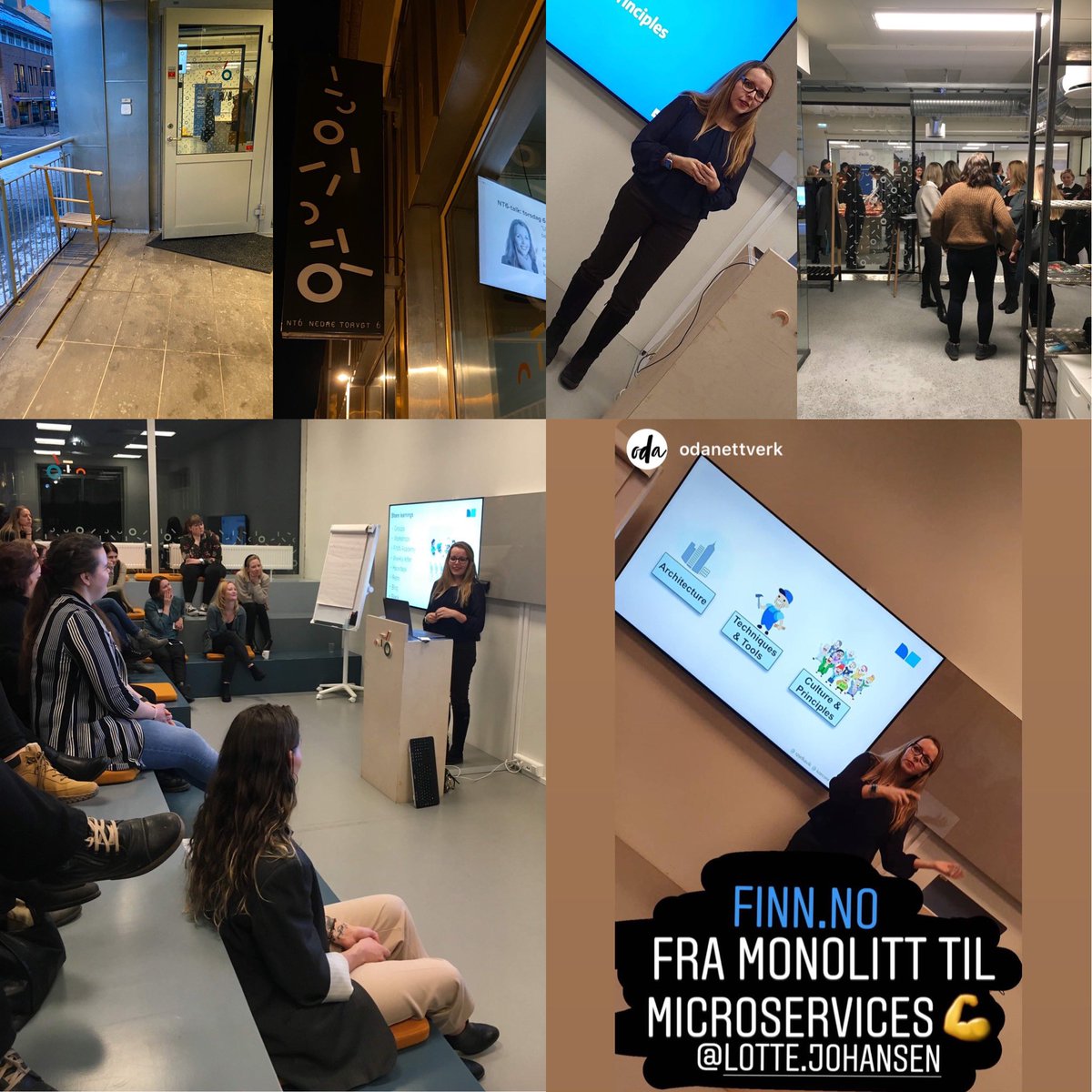 lotte_johansen's tweet photo. Stas å snakke for #NT6 og @odanettverk Innlandet om hvordan vi har gått fra #monolith til #microservices i @FINN_tech. Og gøy å treffe så mange #utviklere og andre bra #techdamer! 👍
#womenintech #meetup https://t.co/LQQjTXY7Dy