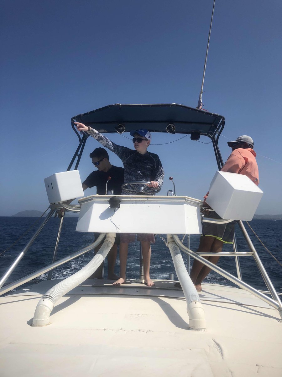 FishTamarindo's tweet photo. Great morning onboard the Capullo with a great family, Captain Manuel and First Mate Jose. Lots of striped mackerel for the table and a lost Mahi Mahi. Our new young fisherman, filleters and boat drivers. Thanks for fishing with Capullo Sports Fishing Tamarindo, Costa Rica. https://t.co/MzuSrITP4q