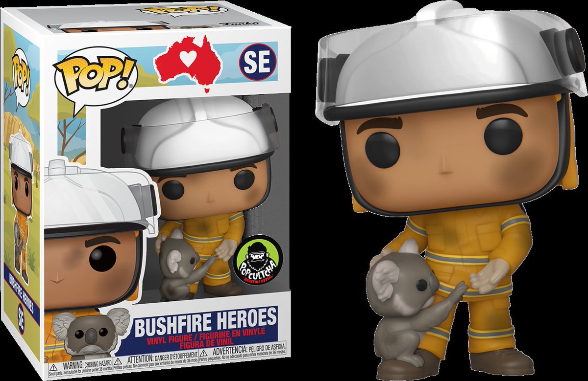 Geek with a conscious? Visit the <a href="/popcultcha/">Popcultcha</a> website (popcultcha.com.au/rspca-national…) to order their exclusive Bushfire Heroes Firefighter pop. All profits go to the <a href="/RSPCA/">RSPCA Australia</a> for the animals caught in these awful fires as I mentioned earlier on The GeekHouse Podcast with <a href="/FromPage2Screen/">Stuart Bannerman</a>.