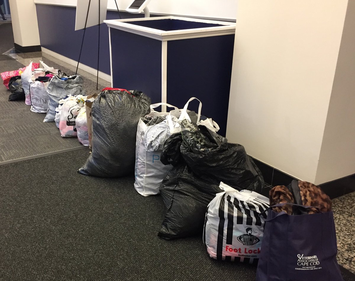 DoniiCo's tweet photo. Check out this haul: we picked up all these donations from @BCBSMA employees this week going to @InterfaithFam and other Donii nonprofit partners. DM if you want to make your a giving place too! #EmployeeEngagement #givebetter https://t.co/BySrTYQvSS