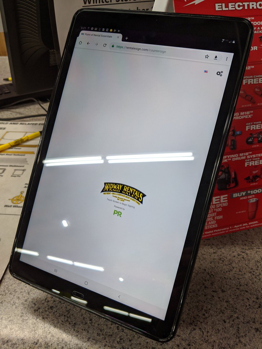 MidRentalsSales's tweet image. We are now equipped with @pointofrental 's #countersign and #esign modules, meaning you can sign and review contracts from home or on the location! Just another way we are #ConstantlyInnovating 
.
.
.
#tablet #paperless #electronicsign #newtech #newtechnology #newtools #tab
