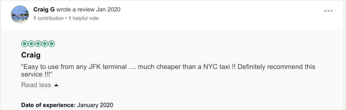 Thank you Craig for your review of our service on Tripadvisor!  Book now! nycairporter.com #expressbus <a href="/JFKairport/">John F. Kennedy Airport</a> #nyc #jfkairport #grandcentral #portauthority