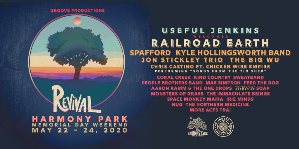 Lineup Phase 2 --> <a href="/usefuljenkins/">Useful Jenkins</a> welcomes @RailroadEarth <a href="/Thebigwu/">The Big Wu</a> <a href="/ChrisCastino/">Chris Castino</a> w/ <a href="/chickenwiremke/">Chicken Wire Empire</a> <a href="/CORAL_CREEK/">CORAL CREEK</a> #SweatBand <a href="/peoplebrothers/">People Brothers</a> <a href="/MaeSimpsonmusic/">Mae Simpson</a> • Aaron Kamm &amp; <a href="/theonedrops/">Aaron Kamm and the One Drops</a> <a href="/Soaptheband/">Soap</a> <a href="/MonkeyMobMpls/">Space Monkey Mafia</a> • Northern Medicine to #RevivalFestMN > revival2020.eventbrite.com