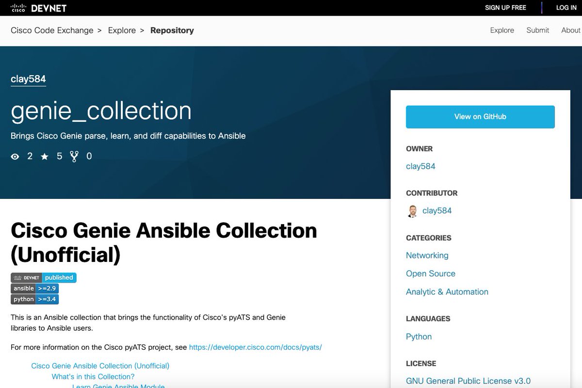 eckelcu's tweet image. Sorry for the delay. As you guessed, tied up with #CLEUR and then #FOSDEM2020. Your repo looks great! Now published, developer.cisco.com/codeexchange/g…. Thanks for contributing #CodeExchange #DevNet