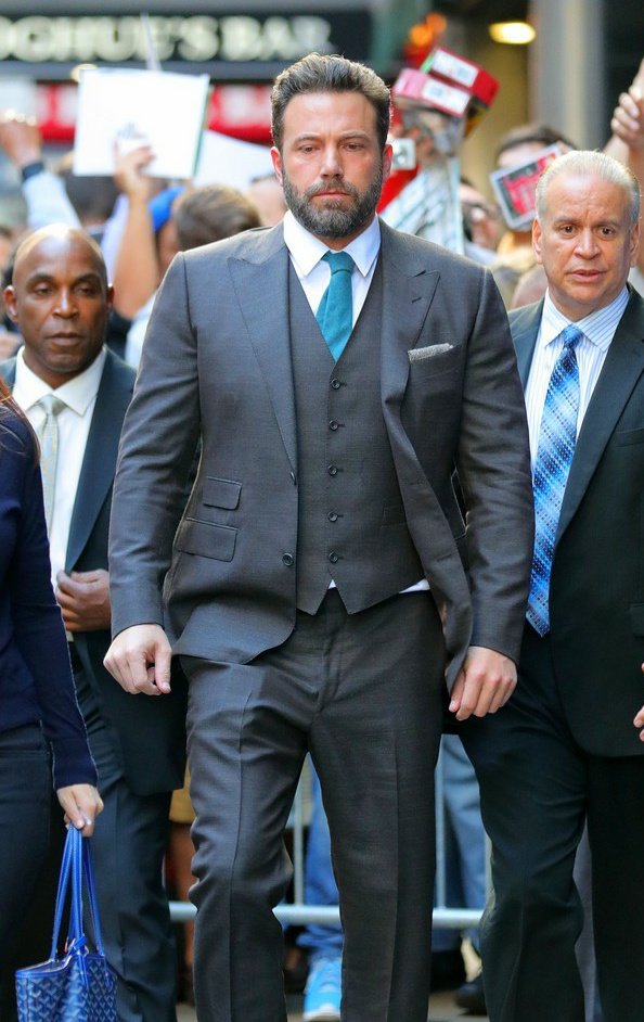 BestAffleck's tweet image. Ben Affleck in suit (2016)