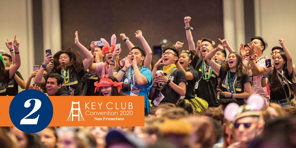 keyclub's tweet photo. Are you as excited as these Key Clubbers for #KeyClub20 in San Francisco? ๐ Join members from around the world to celebrate all the amazing things Key Clubs do. Tune in to our announcement tomorrow at NOON EST for details about this yearโs theme. ๐
https://t.co/AiPqp6Zkob https://t.co/ZXcXCs4PQb