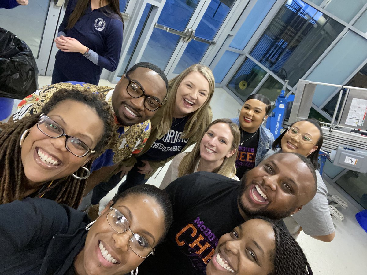 Charles County Cheer coaches are all smiles at the state semi-finals for Winter 2020!!!  #CharlesCounty
