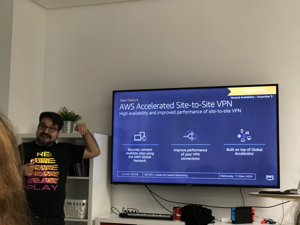 robertnicus's tweet photo. @supercoco9 @awscloud AWSome talk and review of the latest  #reInvent2019 updates! Thank you @supercoco9 !  #Valencia #AWS @awscloud https://t.co/AgvxC99fj4