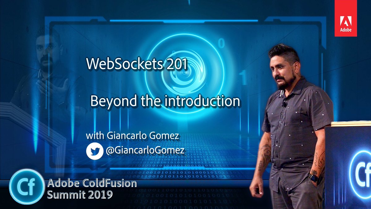coldfusion's tweet photo. Just Published!

WebSockets 201: Beyond the introduction w/ @GiancarloGomez

So, you watched #WebSockets 101 &amp; are ready to level up?

Be sure to watch Part 1 of this two-part series!

Part 1: https://t.co/XQQi0dAjT0
Part 2: https://t.co/UWT61m1H6X

#ColdFusion #ACFSummit https://t.co/RBL2ziRXgY