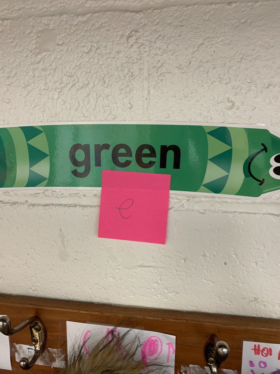 Mrs_Dahlin's tweet photo. Vowel shields arrived this week! The students were so excited! They even asked to search for vowels all over our room! How could I say no? My favorite vowels were the ones students found in my lesson plan book. These kids never cease to amaze me. 😊#PrintRichEnvironment #Tcrwp https://t.co/UZIp3xqpuG