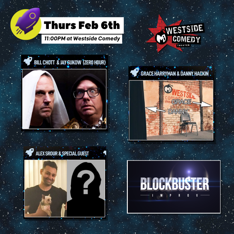 Rocket Science Show two-prov extravaganza tonight <a href="/westsidecomedy/">Westside Comedy</a>! 11PM $6 online or at the door, or stick around if you saw the 10PM show 🚀
#improv #improvcomedy #westsidecomedy