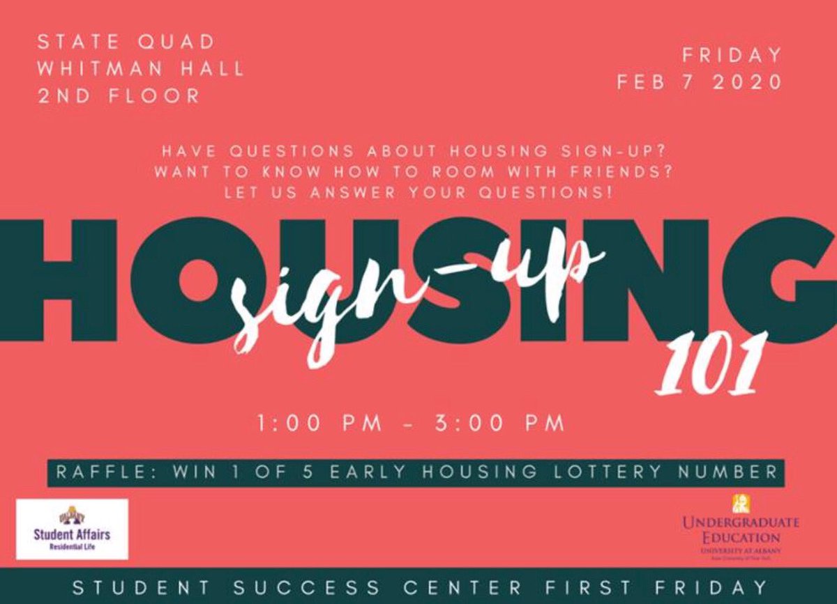 UAlbanyAdvising's tweet photo. Attn: #UAlbany - This Friday...learn about signing-up for housing, hear from a resourceful panel with lots of insight (including Vanessa Borum, Asst Director) &amp; have your academic questions answered from our Academic Advisors Chris Gebhardt and Marcelle Martens. 🏢✍🏽😚@vanreads https://t.co/7thc2vlHR4