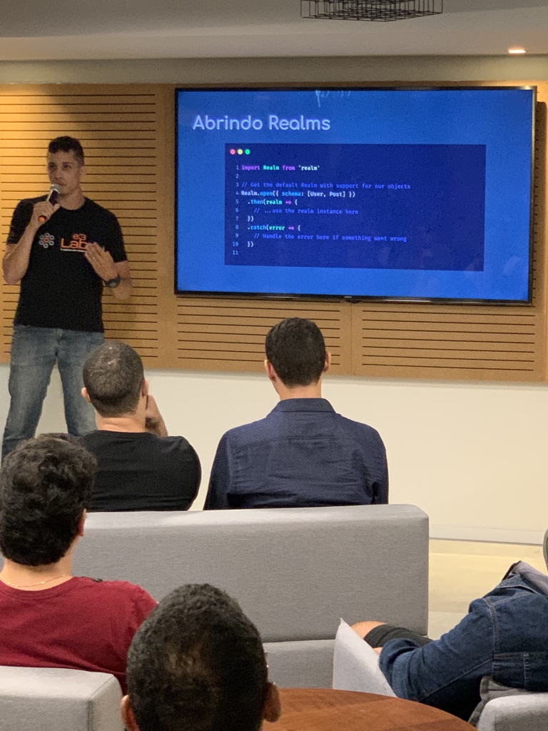 ReactRecife's tweet image. Talk do Pedro Santos sobre Aplicações offline first com React Native e RealmDB #react #reactnative #reactrecife #meetup