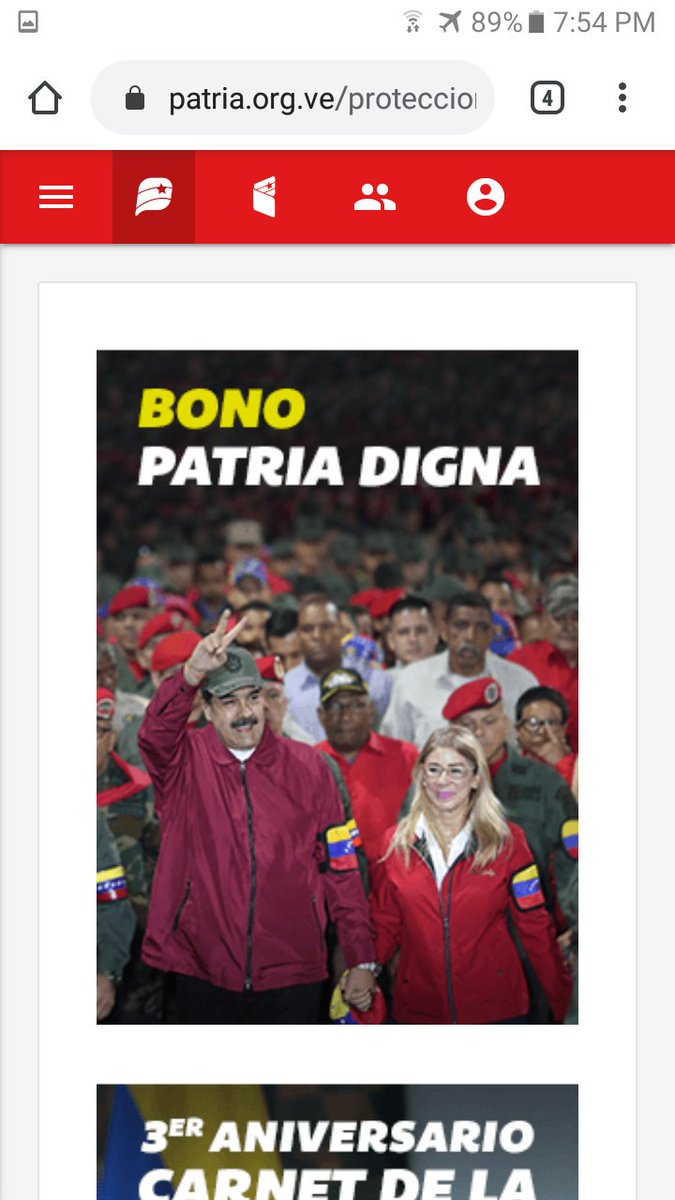 Gracias a Dios y a la Revolución Bolivariana liderada por nuestro Presidente @NicolasMaduro hoy me llegó el Bono Patria Digna
#ProtecciónYProsperidadSocial