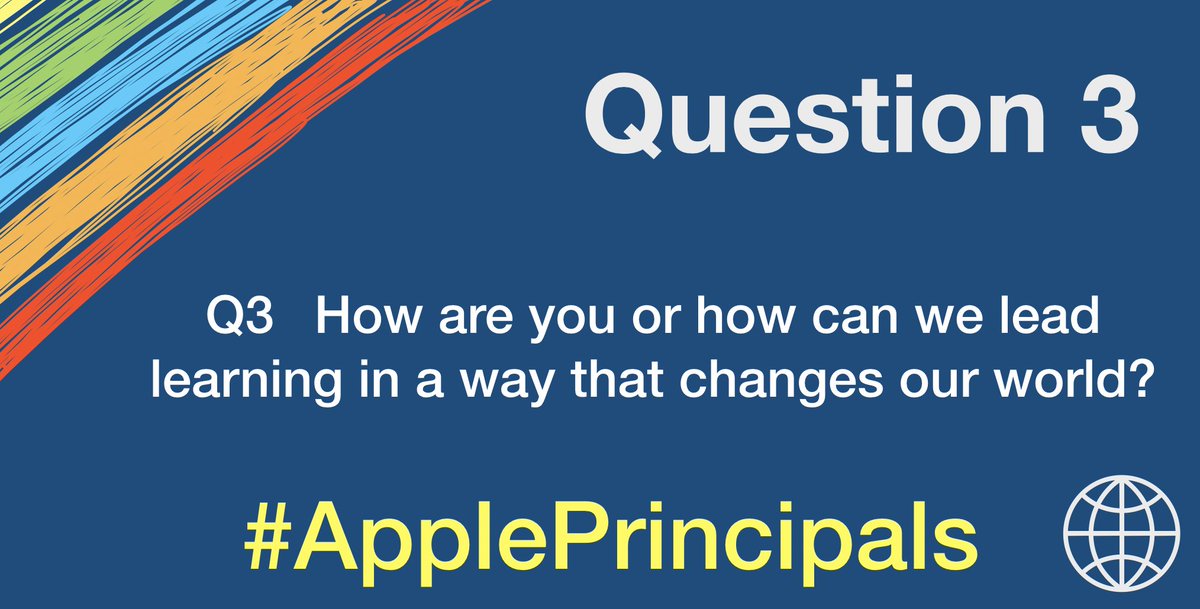 Dr_John_Albert's tweet image. Q3How are you or how can we lead learning in a way that changes our world? #ApplePrincipals @AppleEdu #AppleDistinguishedSchools