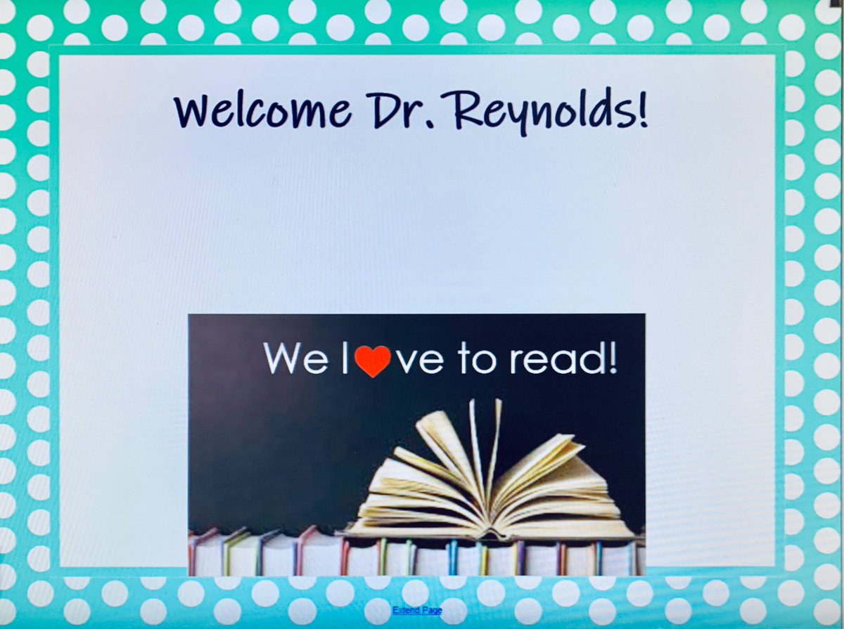 Thank you to Dr. Reynolds for visiting Ms. Vied’s 2nd grade class for #WorldReadAloudDay2020 @KaliaReynolds @MrsVied @JoannaMillett 📚💙