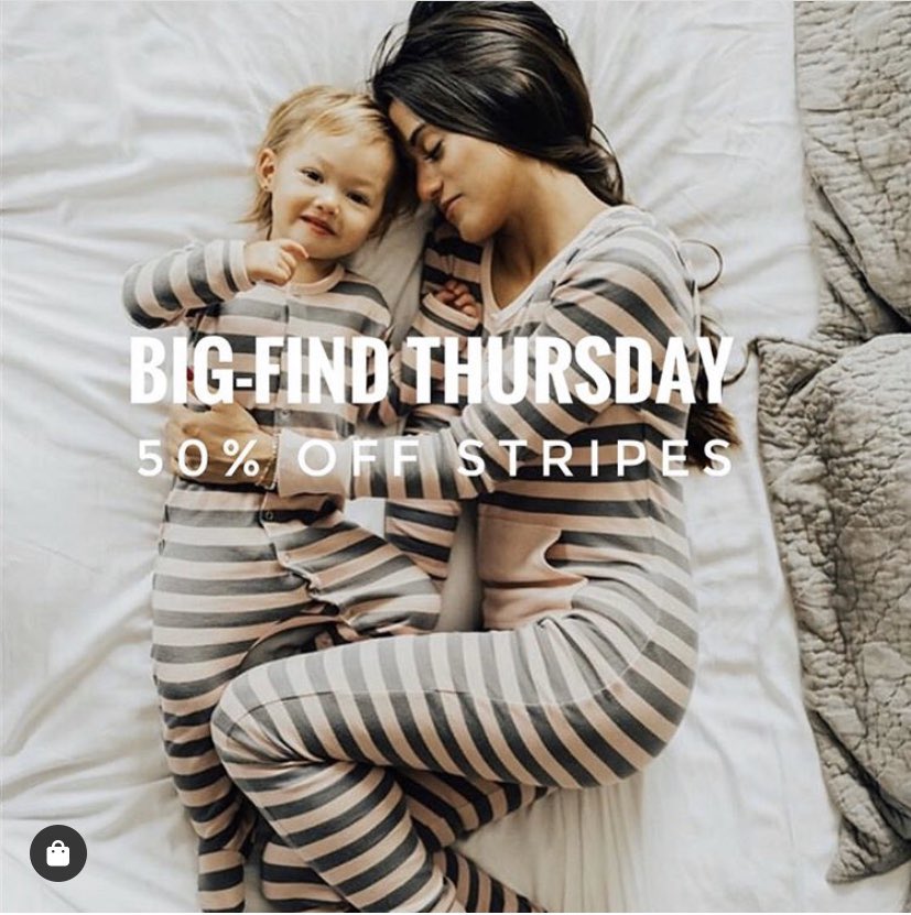 BIG-FIND THURSDAY is BACK! 50% off Stripe Hype today only. #sale #organic #organicbabyclothes #organicsale #lovedbaby