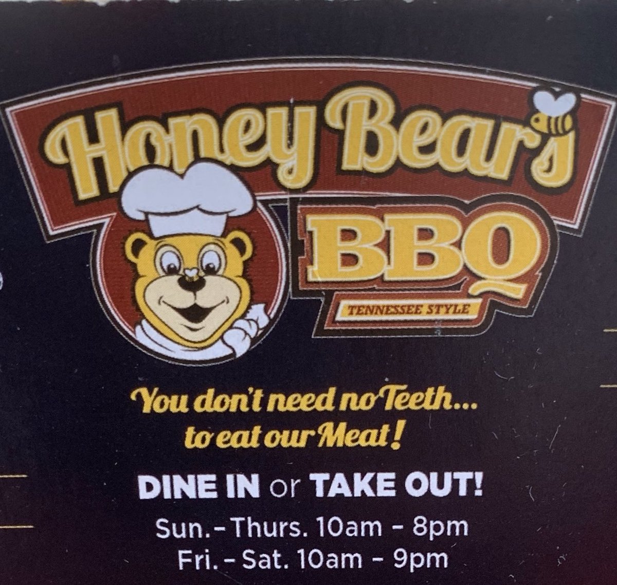 ImoveCar's tweet photo. I put a little South in my Mouth this week at Honey Bear’s BBQ in Phoenix, Arizona. #NoTeethRequired https://t.co/nEkBRtGoXV