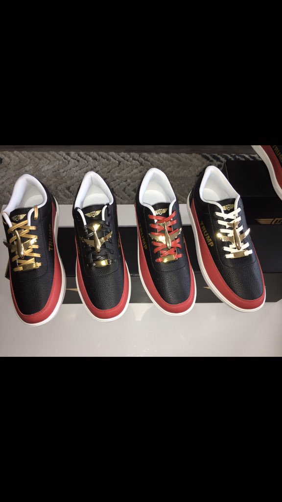trumpkicks's tweet photo. THE WAIT IS OVER! In Stock Now! Trump Force Ones Sneakers https://t.co/9bUJ2pfTPw