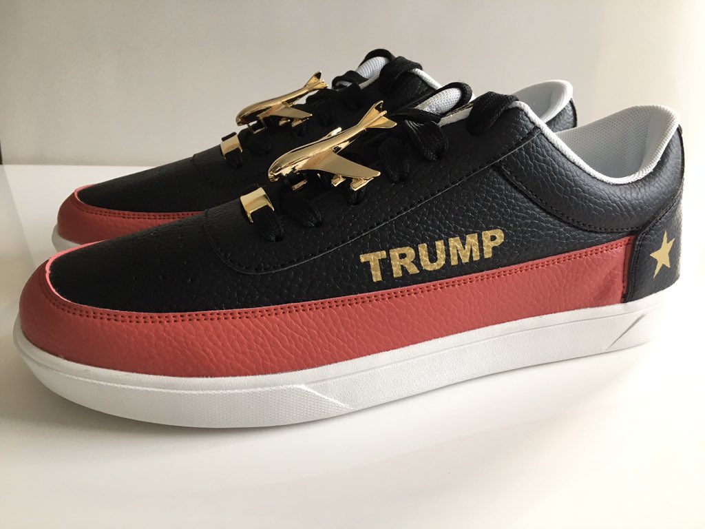 trumpkicks's tweet photo. THE WAIT IS OVER! In Stock Now! Trump Force Ones Sneakers https://t.co/9bUJ2pfTPw