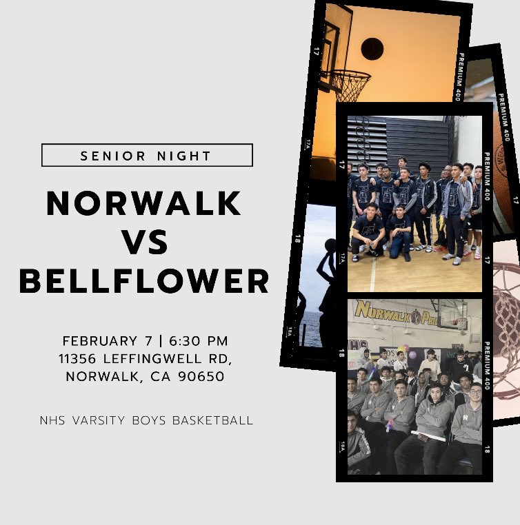 mamba madness🐍 &amp; senior night🥳!!come out &amp; show your lancer spirit💛💜 <a href="/norwalk_high/">Norwalk High School</a>