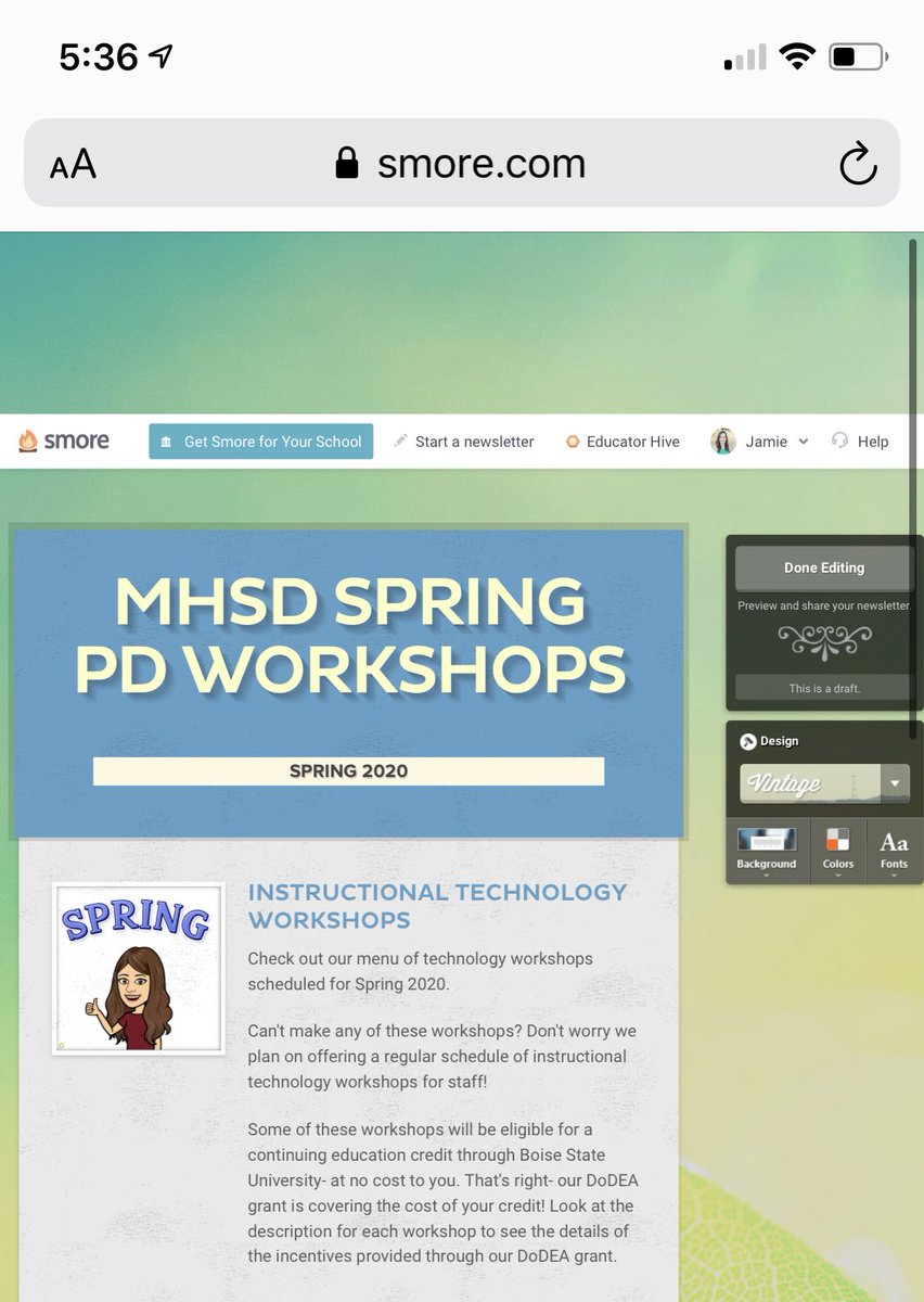 vick_integrate's tweet image. Putting the finishing details on our Spring PD workshop menu! Opportunities to learn about ⁦@usekamiapp⁩ @scratch⁩ ⁦@Flipgrid⁩ @padlet⁩ to create meaningful learning in a student centered classroom ✅ @MhsdTechnology⁩  #letstacobouttech