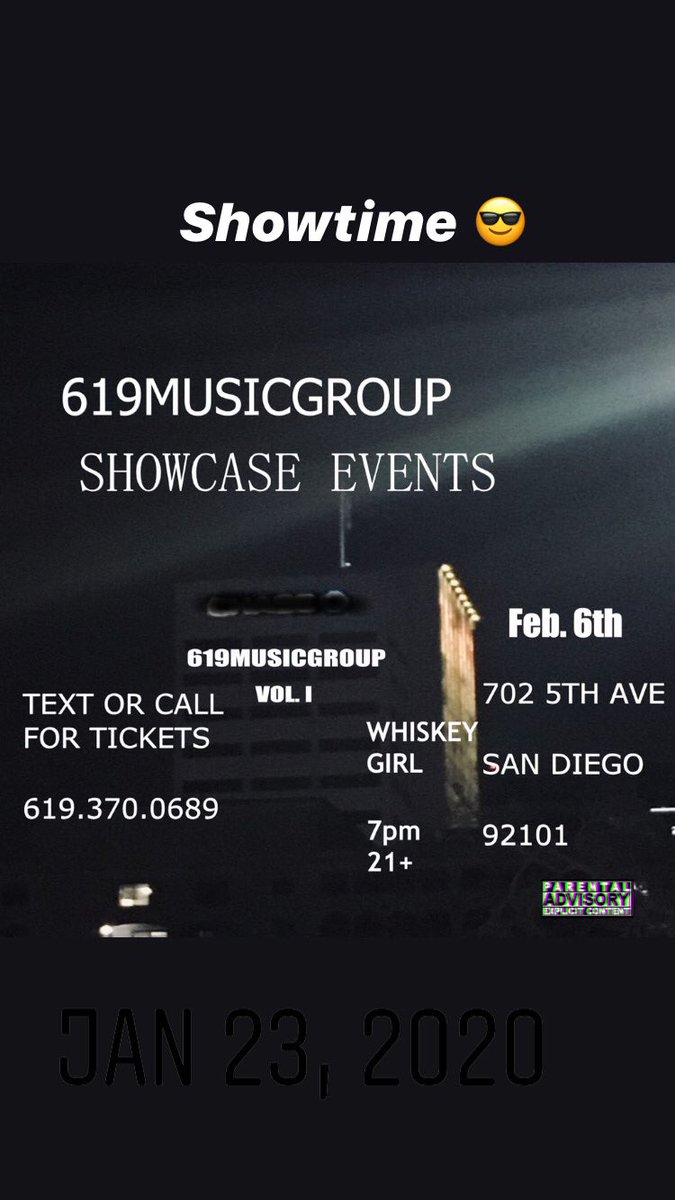 Show tonight starting at 7pm at whiskey girl in San Diego 🔥

HMU 4 tickets 💯