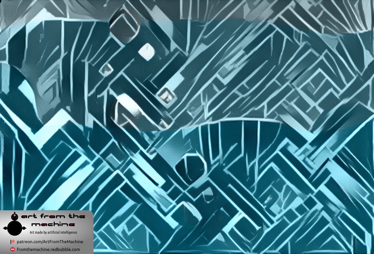 "1920s Wallpaper from the Future III" - Neural style transfer from art deco pattern to vector illustration. #art #deeplearning #deepstyle #digitalartwork #digital #digitalartist #ArtistOnTwitter #cgi