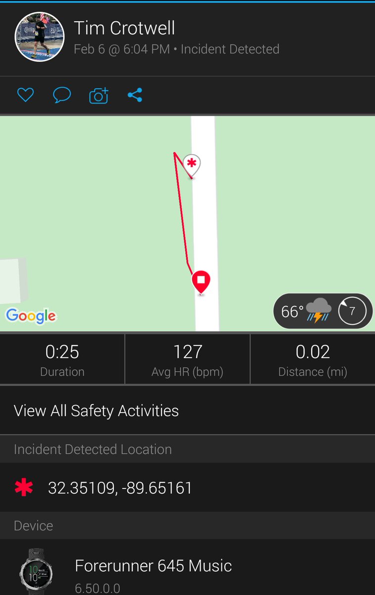 tcrotwell's tweet photo. Worst run day. Upside, I now know #Garmin's incident detection works when I fall. #running #oldmanproblems #damndogs https://t.co/Yre2H3Lj3T