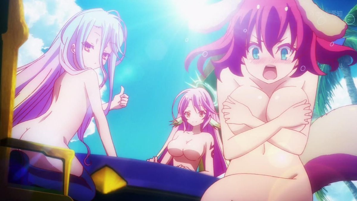 Today's random fanservice anime is No Game No Life. 