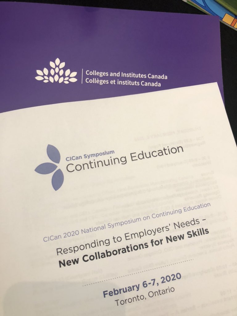 AnuJauhal's tweet photo. Day 1 well spent at the @CollegeCan Symposium on Continuing Education, learning all about the trends in the labour market, global spotlight on lifelong learning, future of micro-credentials and responding to employers’ needs &amp; collaboration opportunities! #ContEd20 https://t.co/aLCZUQ6H6o