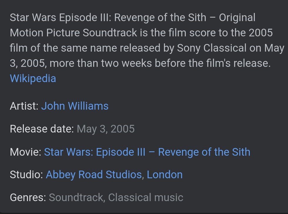 Star Wars Episode III: Revenge of the Sith — John WilliamsPeak Kino Star Wars music.