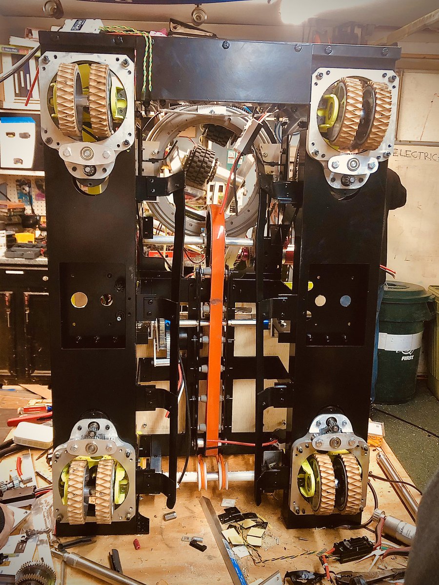 Our drivetrain is almost complete! Next step: wiring! #omgrobots