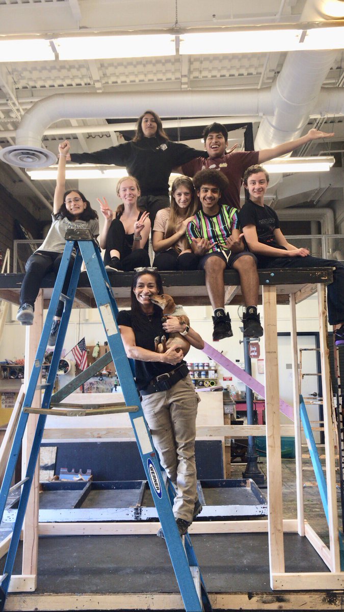 migioey's tweet photo. Had to jump in this photo/op of WilcoxStageCo. Set Crew. So glad to be around young people again!!! https://t.co/Hv4Yp7Q3jq