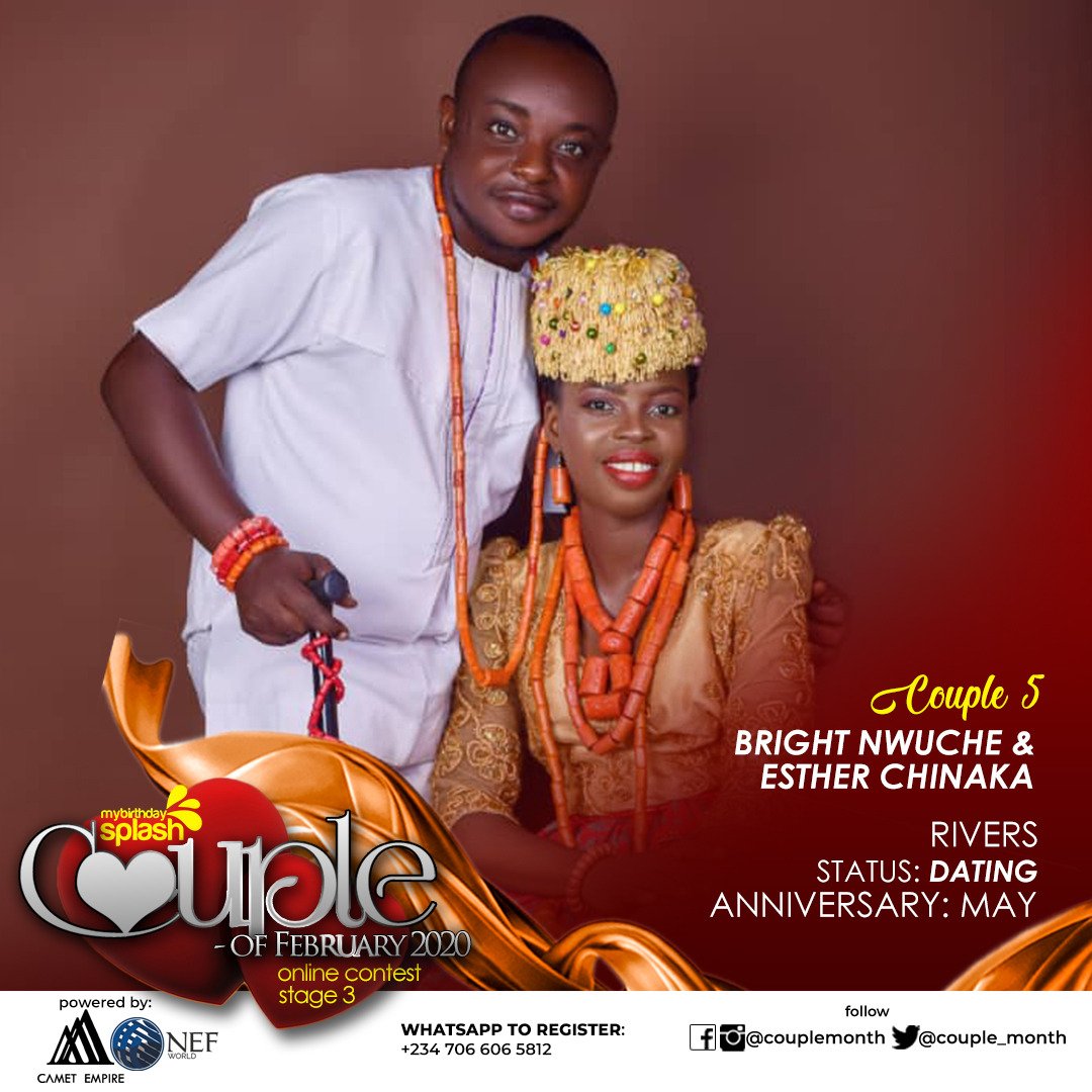 couple_month's tweet photo. COUPLE OF FEB
STAGE 3
Vote by Retweeting the picture
To register for Face oF FEB:
Kindly pay the registration fee of 1k to
NEO ENTERTAINMENT,0090705125 
Access Bank (Diamond)
  https://t.co/sOhbgy14g6 https://t.co/C4DZrut5ax