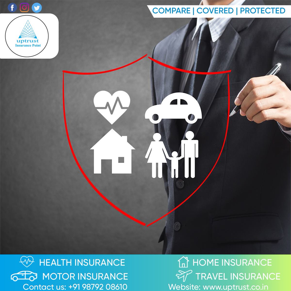 UptrustPoint's tweet photo. What's your plan to secure your dreams and family?
Ask us!
- uptrust Insurance Point
#uptrust #UptrustInsurancePoint #Ahmedabad #DriveInRoad #Satellite #GeneralInsurance #LifeInsurance #HealthInsurance #AhmedabadDiaries #AhmedabadInsurance #FuturePlanning #TravelInsurance https://t.co/5qlE5UzEiD