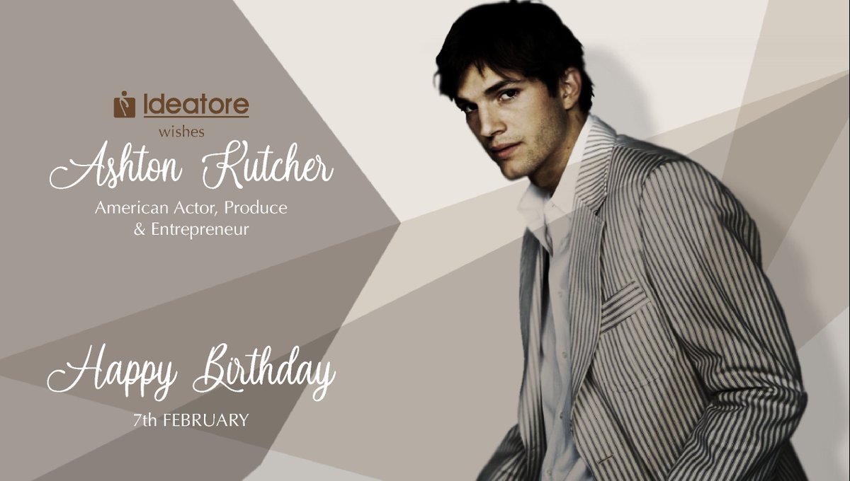 ideatore's tweet photo. Known for his #comic quirks and an adorable malleable #romantic personality, Ashton made rom-coms seem damn interesting

Today on his 42nd birthday, we at #Ideatore wishes handsome hunk of #Hollywood @AshtonKutcher a very #HappyBirthday

#Actor #Producer #Entrepreneur #Films https://t.co/Ls9HLMDXb2