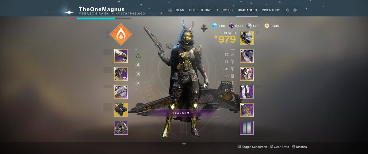 TheOneMagnus's tweet photo. @Bungie My Gilded Bird of Prey https://t.co/yBEcUzoGHU