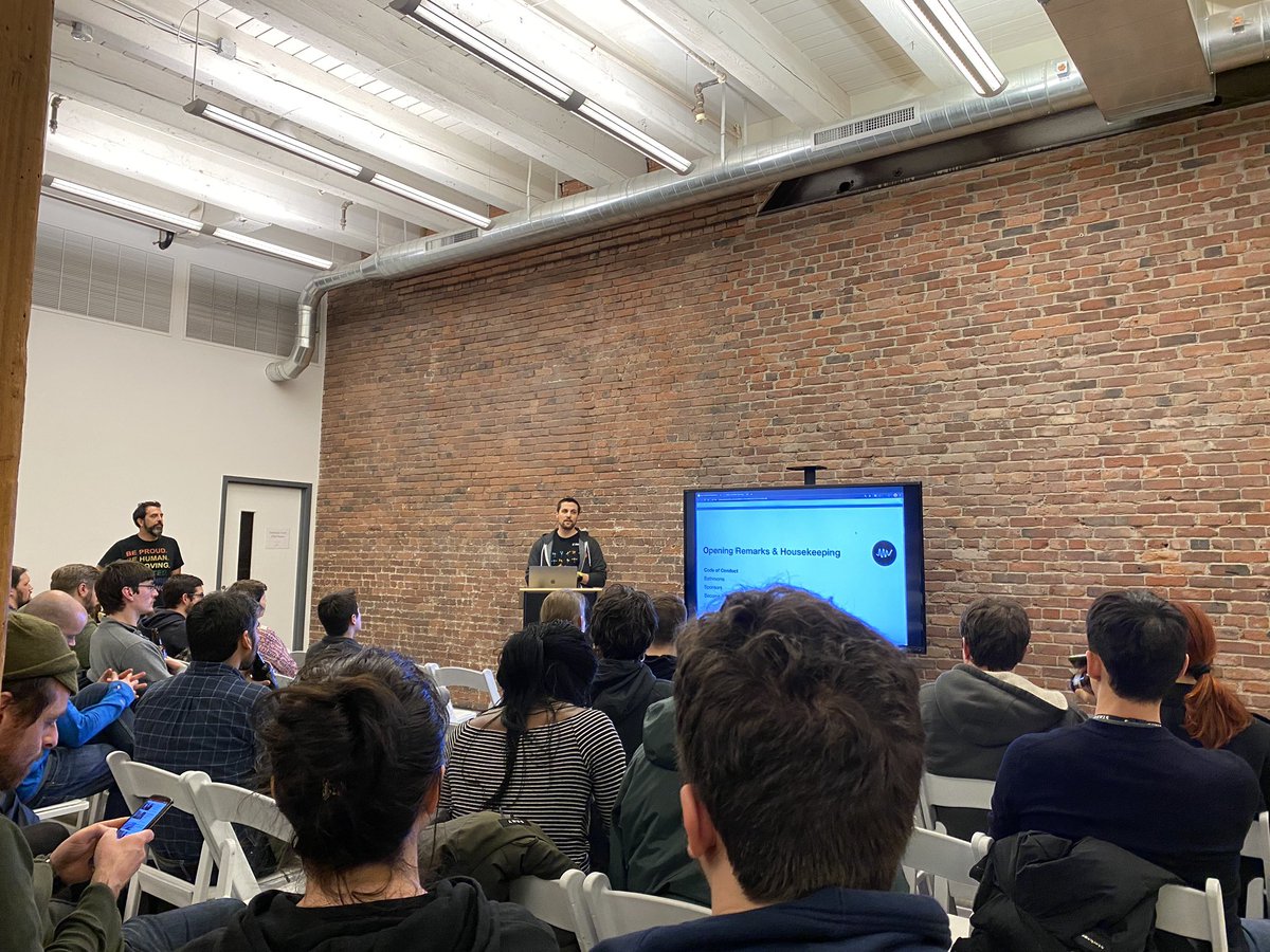 Opening remarks by <a href="/n8ebel/">Nate Ebel</a> . 
We love to have you all here with us at #MobileTea Seattle tonight! 🥳