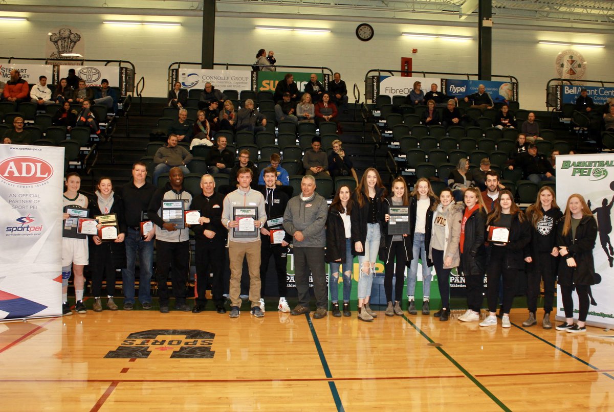 basketballpei's tweet photo. Major congratulations to all our @ADL_PEI Basketball PEI Annual Award winners! And thanks to @UPEIPanthers for hosting us! https://t.co/mVj7SczSMU