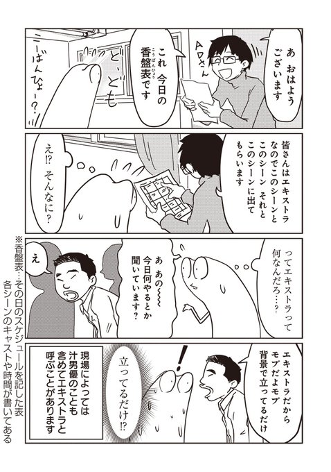 「AV男優はじめました」第三話、本日更新です!
実は、なくてはならない存在!エキストラについてのお話!
こちらから読めます→https://t.co/JvJO21MuPJ

そして、次回から隔週更新となりますー!
#AV男優はじめました
#くらげバンチ 