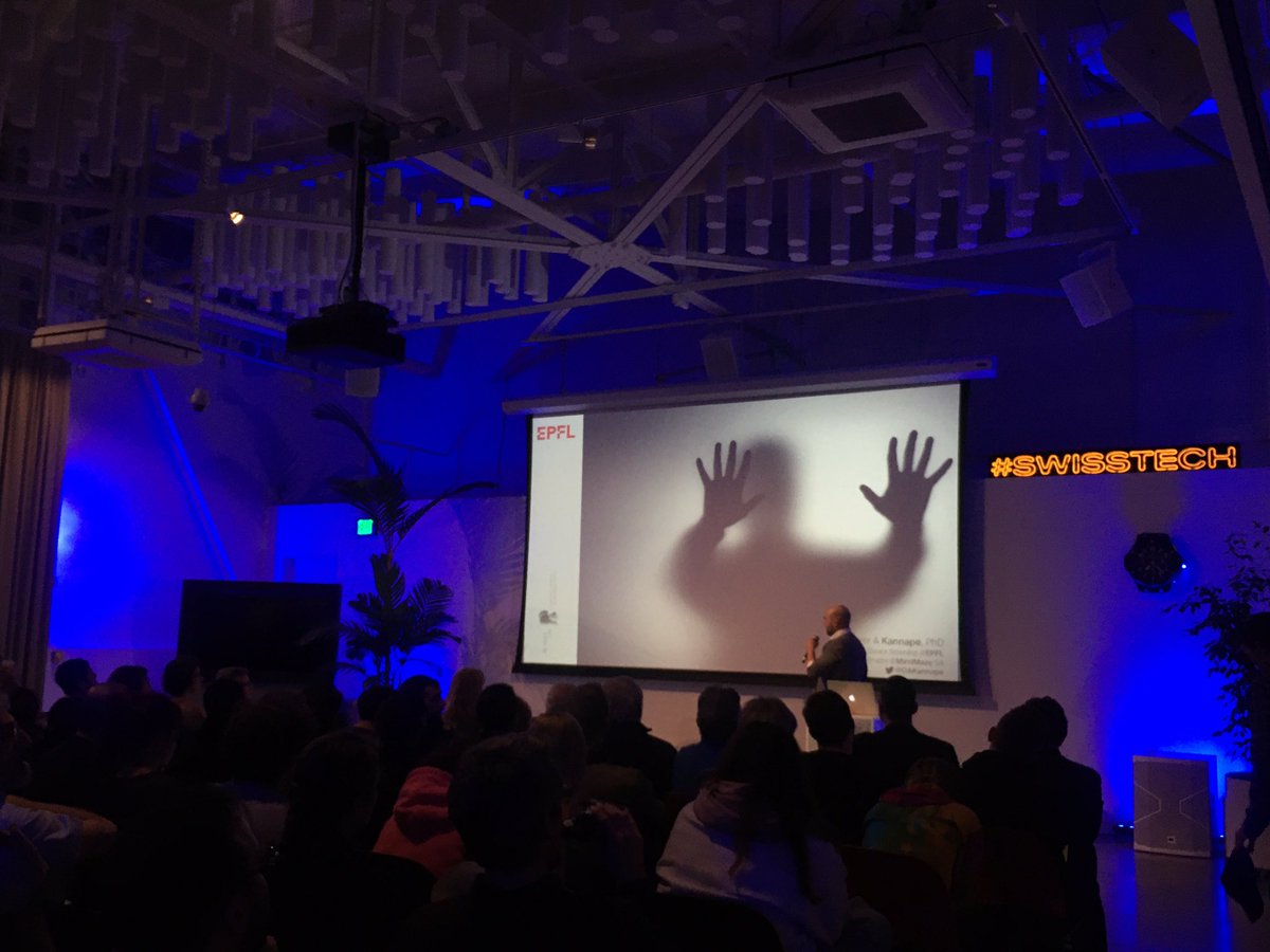 swissnexSF's tweet photo. Imagine walking, but your footstep sounds seem delayed: are the footsteps your own? As the delay increases, the footsteps feel less like our own, says @OAKannape. (Some people speed up to catch up!) https://t.co/Ps0SnBjZsK