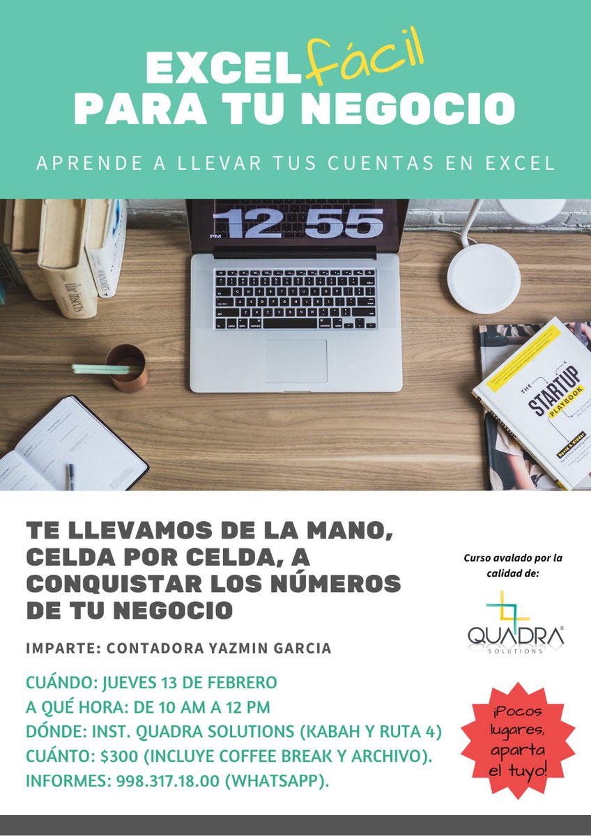 LC_Yazmin_QS's tweet photo. ¡Te llevo de la mano!
#CursosCancún #Excel #Negocio #Emprendedores #QuadraCapacitación #AprendoConQS
@Quadra_S_ https://t.co/48PVX4226D