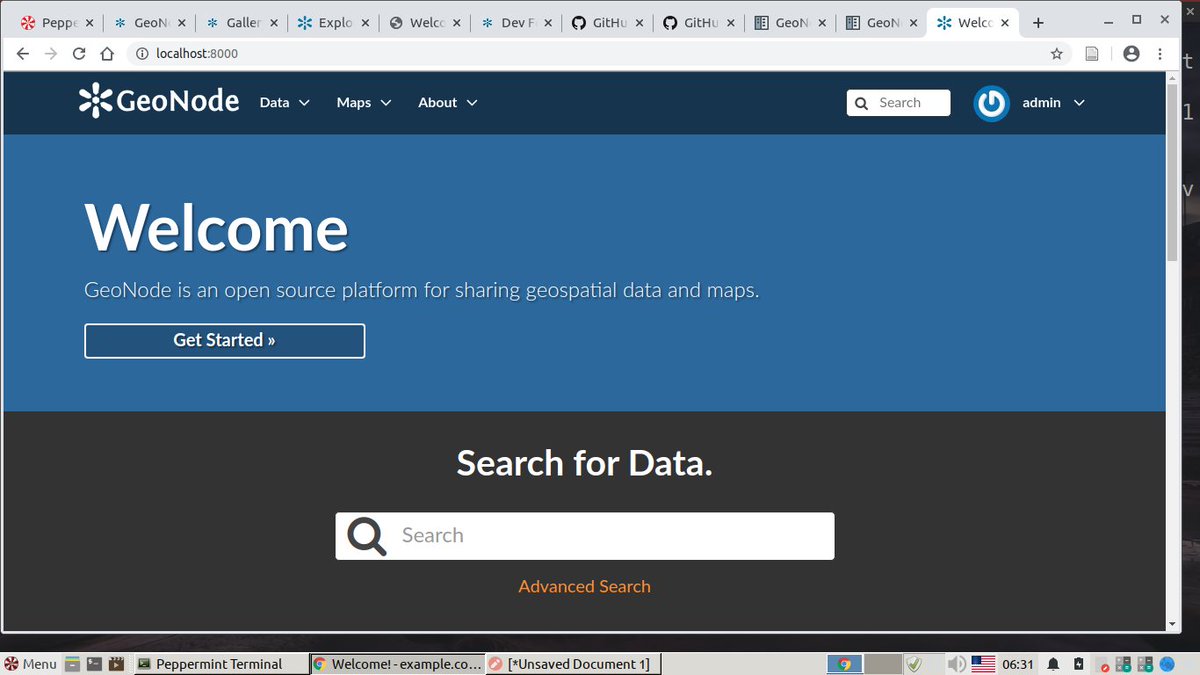 mlenge's tweet image. Just installed and having fun with @GeoNode #GeoNode on a laptop computer running  @PeppermintLinux. Beautiful morning here! Thank you @OSGeo